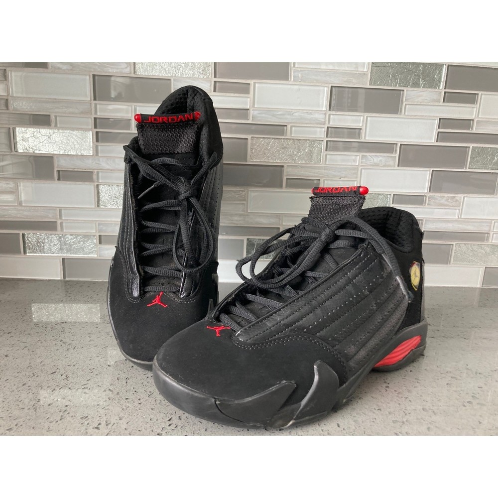 Nike Air Jordan XIV 14 Retro Last Shot Black & Red Men's Size 9.5
